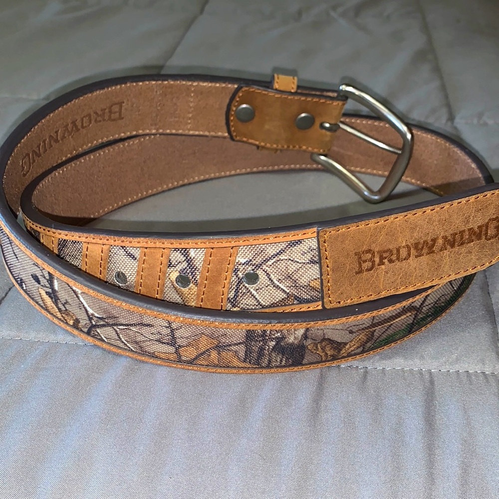 BROWNING Camo Realtree Belt Size 36 Unisex Belt